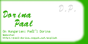 dorina paal business card